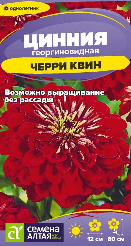 Семена Цинния Черри Квин, 0,2 г - фото