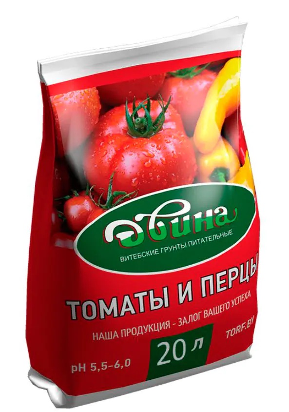 Грунт питательный торфяной Двина Томаты и перцы, 20 л - фото