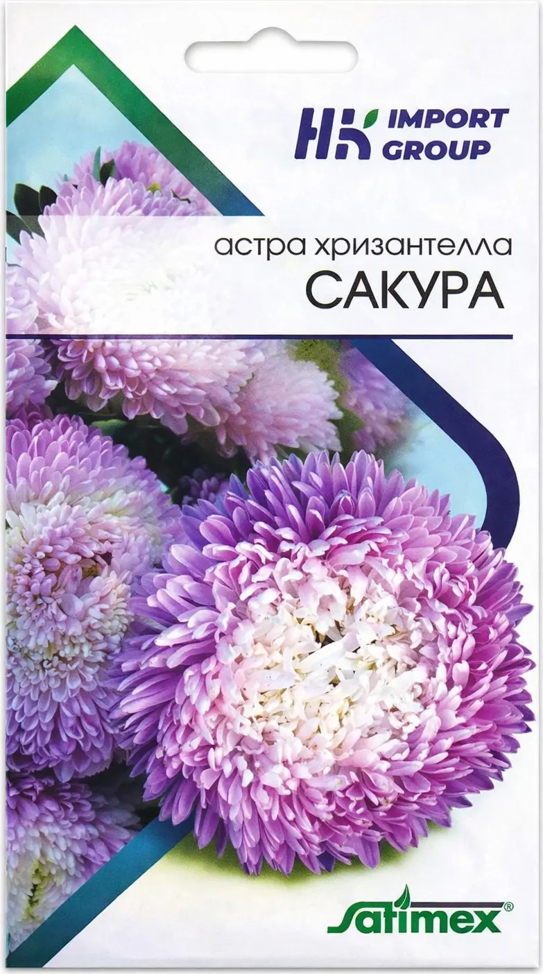 Семена Астра Хризантелла Сакура, 30 шт Satimex - фото