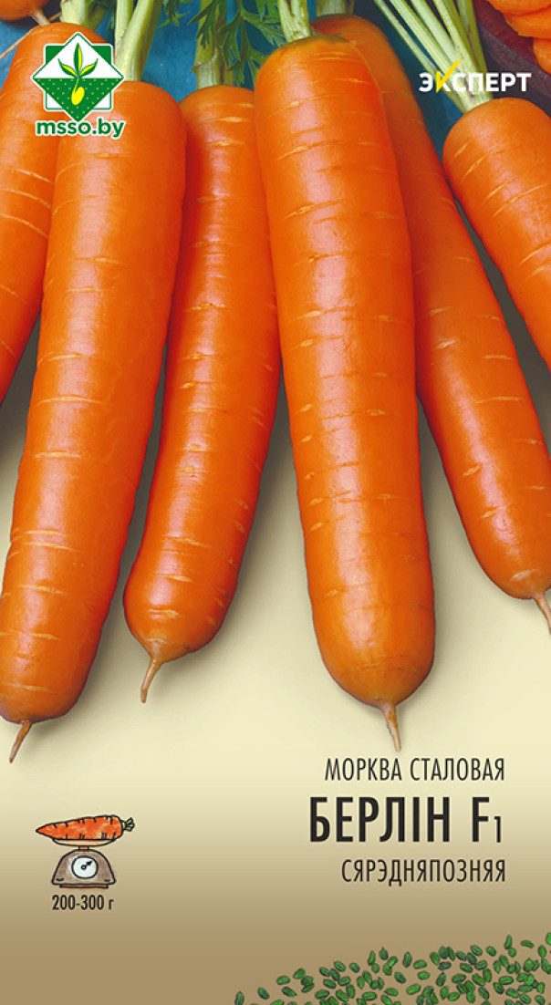 Семена Морковь Берлин F1 столовая, 0,3 г - фото