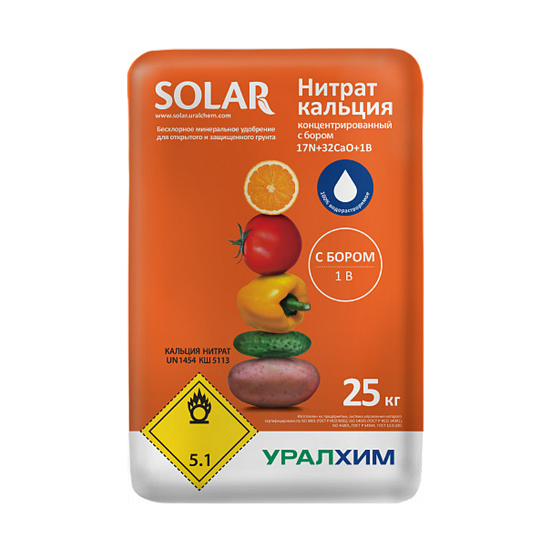 Нитрат кальция Solar, 25 кг - фото