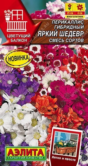 Семена Перикаллис Яркий шедевр смесь сортов, 30 шт - фото