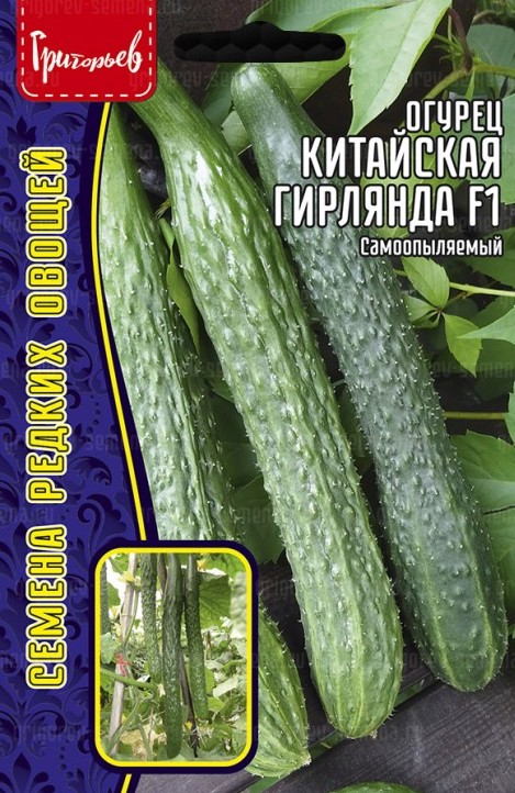 Семена Огурец Китайская Гирлянда F1, 10 шт - фото