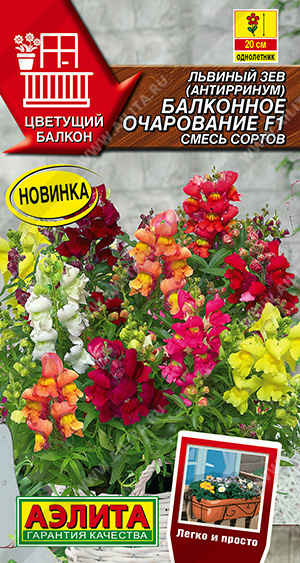 Семена Львиный зев Балконное очарование F1 смесь сортов, 7 шт - фото