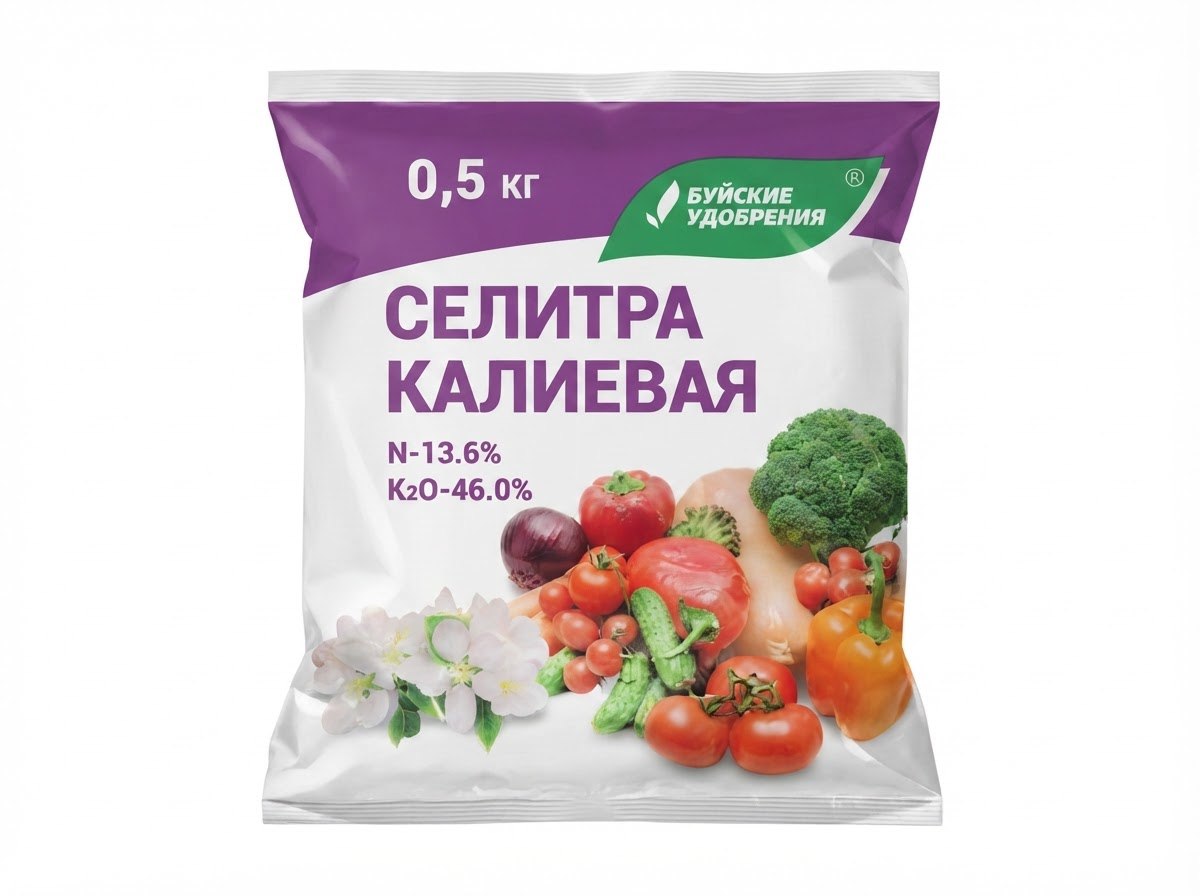 Селитра калиевая, 0,5 кг Буйские удобрения - фото