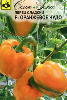 Семена Перец Оранжевое Чудо F1, 5 шт - фото