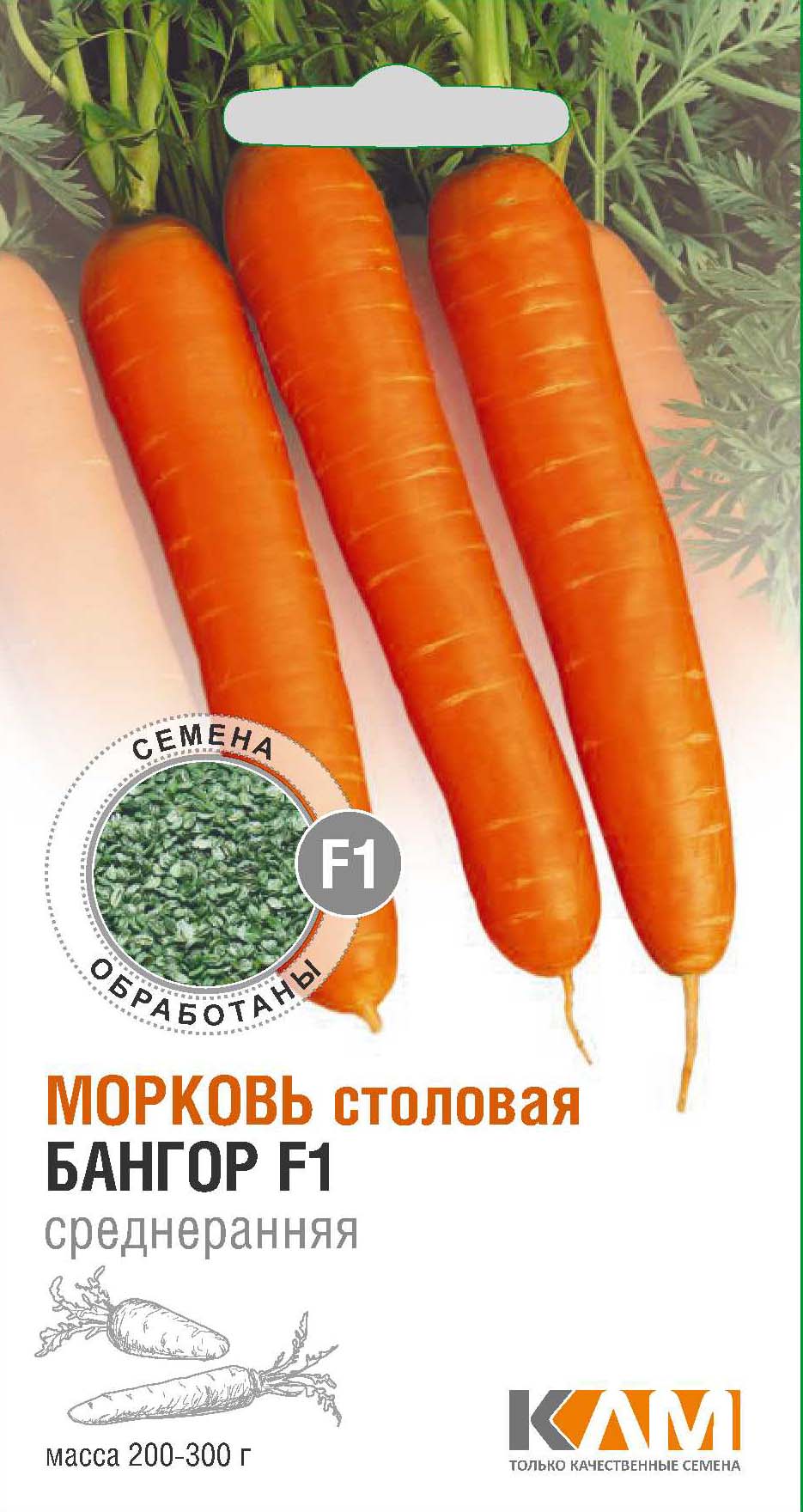 Семена Морковь столовая Бангор F1, 0,3 г - фото