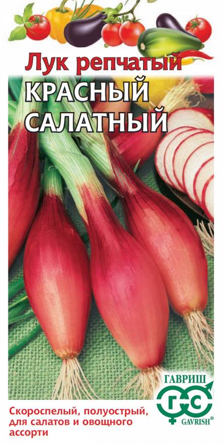 Семена Лук репчатый Красный салатный, 0,5 г - фото