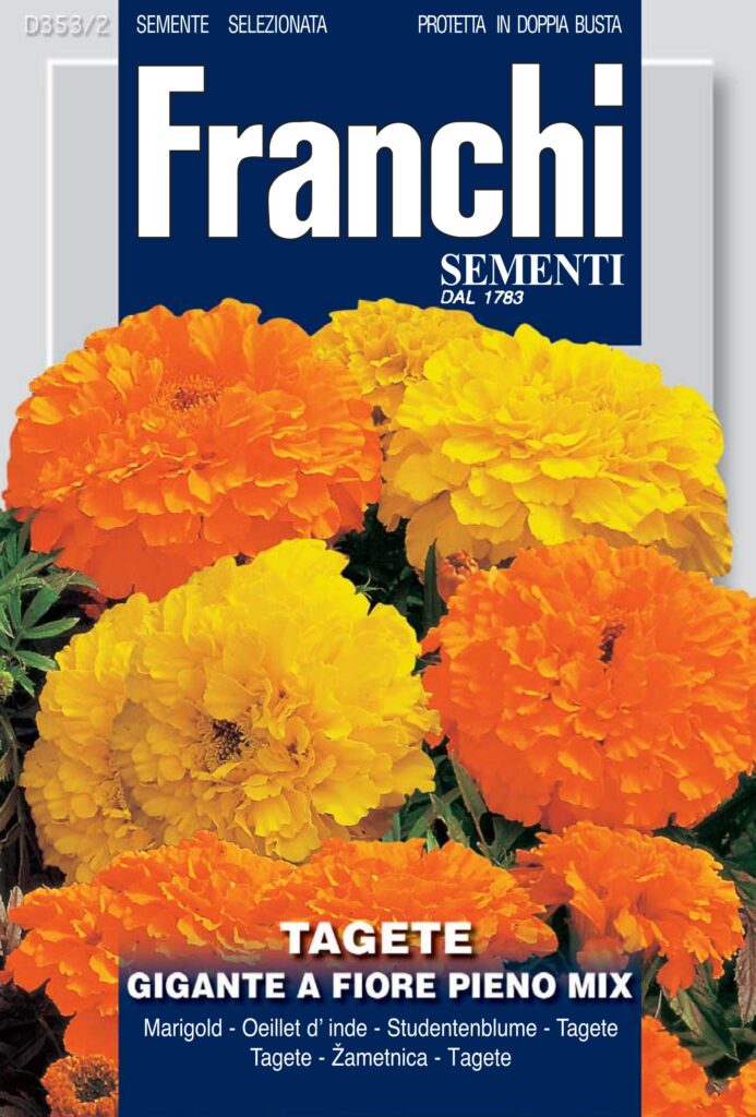 Семена Бархатцы Гиганты смесь, 1 г Franchi - фото