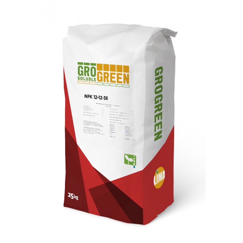 Удобрение GroGreen NPK 12-12-36+MЕ, 25 кг - фото