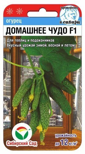 Семена Огурец Домашнее чудо F1, 7 шт Сиб Сад - фото
