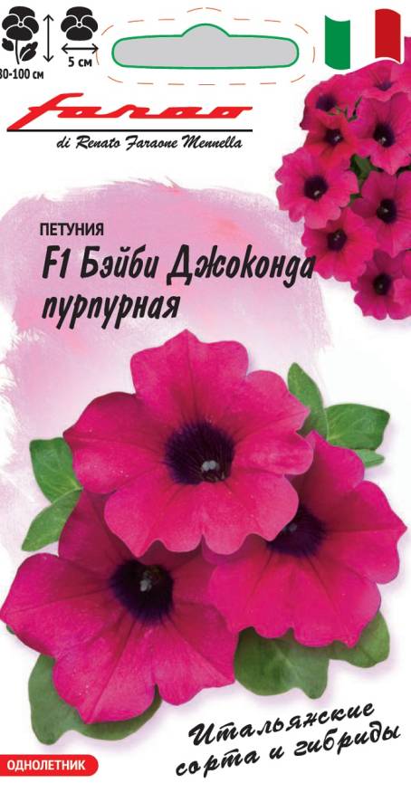Семена Петуния Бэйби Джоконда пурпурная F1, 7 шт - фото