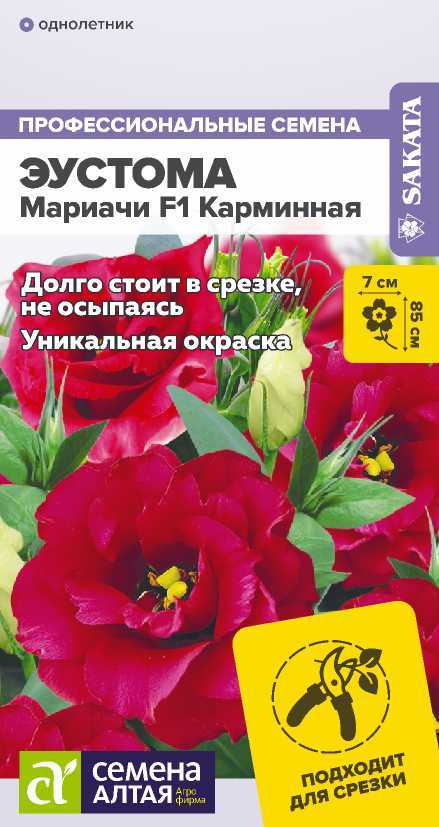 Семена Эустома Мариачи F1 Карминная, 3 шт - фото