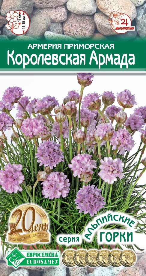 Семена Армерия приморская Королевская Армада, 5 шт - фото