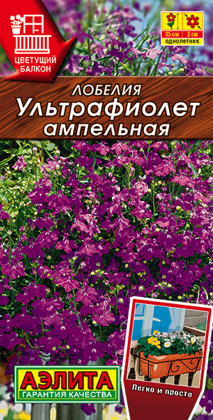 Семена Лобелия Ультрафиолет ампельная, 0,05 г - фото