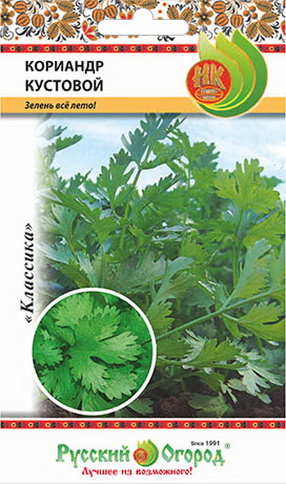 Семена Кориандр овощной Кустовой, 2 г - фото
