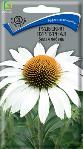 Семена Рудбекия пурпурная Белая лебедь, 0,1 г - фото