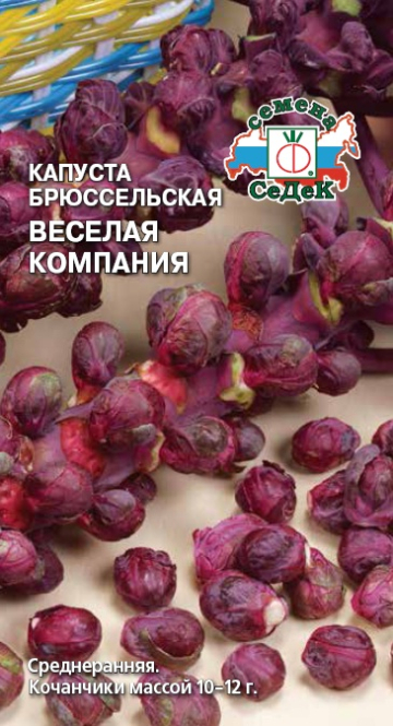 Семена Капуста Брюссельская Веселая компания, 0,3 г - фото