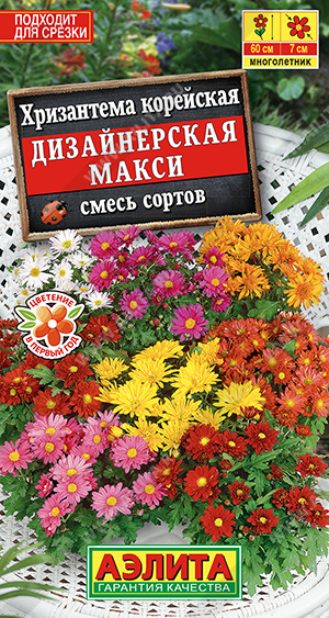 Семена Хризантема Дизайнерская макси смесь сортов, 0,02 г - фото