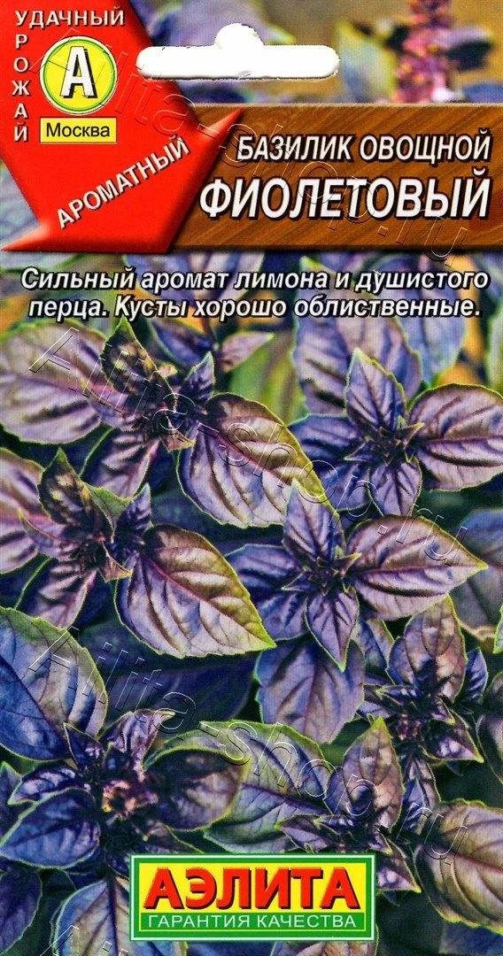 Семена Базилик овощной Фиолетовый, 0,3 г - фото