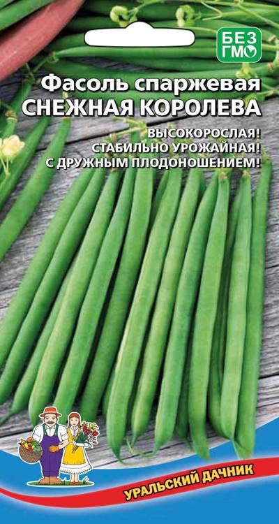 Семена Фасоль спаржевая Снежная королева, 10 шт - фото