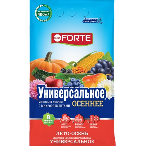 Удобрение Bona Forte Универсальное лето-осень, 2,5 кг - фото