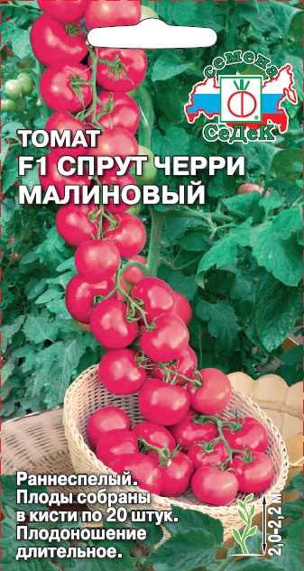 Семена Томат Спрут черри малиновый F1, 0,03 г - фото