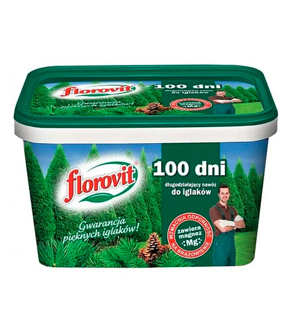 Удобрение Florovit гранулированное длительного действия для хвойный растений 100 дней, 4 кг - фото
