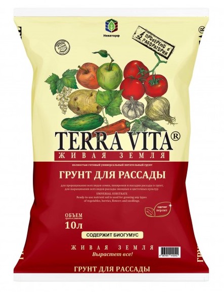 Грунт Terra Vita Живая Земля Живая Земля для рассады, 10 л - фото