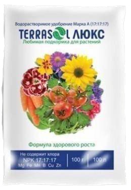 Водорастворимое удобрение TerraSol люкс, 100 г - фото