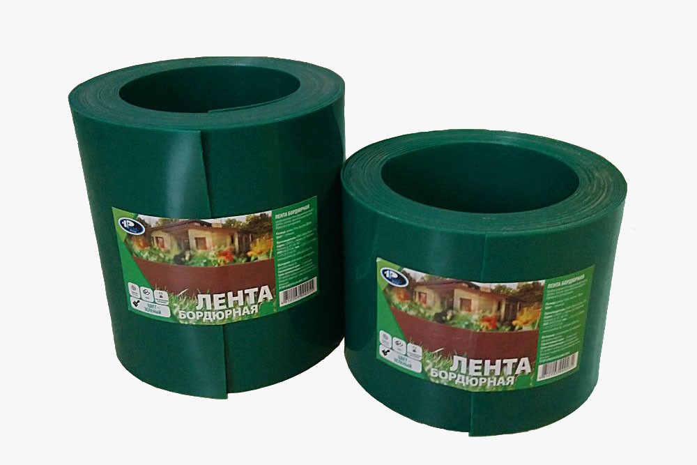 Лента бордюрная зеленая, (длина 10 м, высота 15 см) - фото