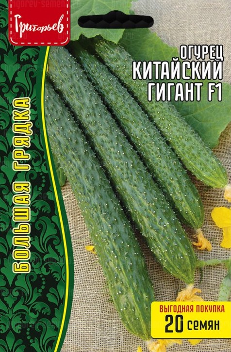 Семена Огурец Китайский гигант F1, 20 шт - фото