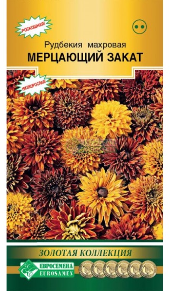 Семена Рудбекия махровая Мерцающий закат, 0,02 г - фото