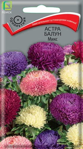 Семена Астра Балун Микс, 0,1 г - фото