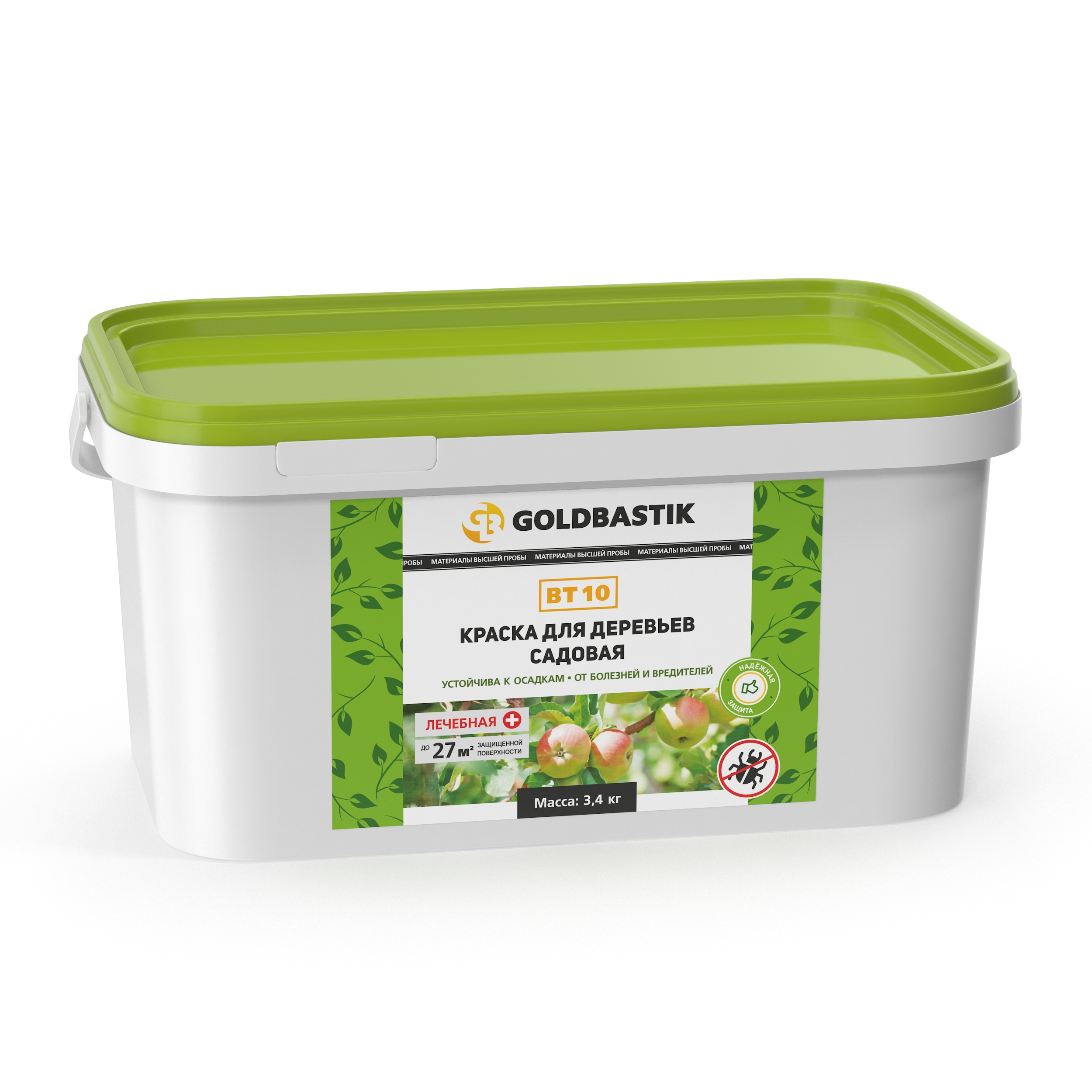 Краска для деревьев садовая «GOLDBASTIK BT 10», 3,4 кг - фото