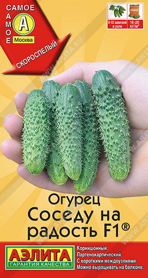 Семена Огурец Соседу на радость F1, 10 шт - фото