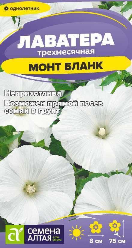 Семена Лаватера Монт Бланк, 0,2 г - фото