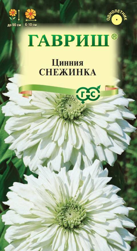 Семена Цинния Снежинка, 0,2 г - фото