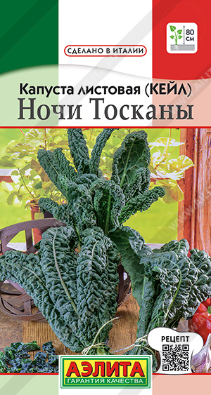 Семена Капуста листовая (кале) Ночи Тосканы, 0,2 г - фото