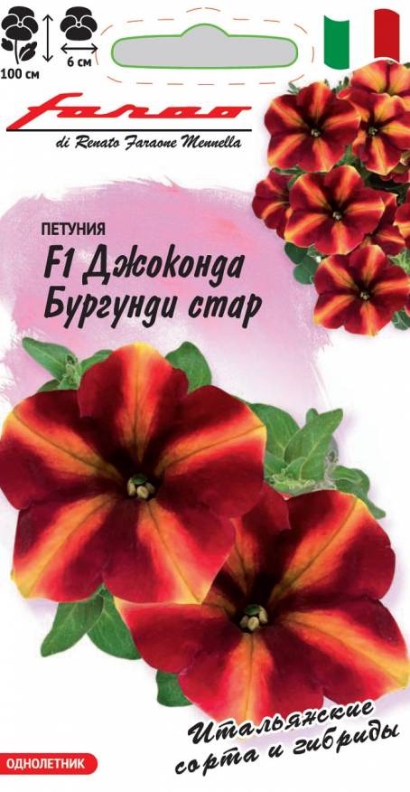 Семена Петуния ампельная Джоконда Бургунди Стар F1, 7 шт - фото