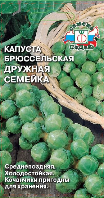 Семена Капуста Брюссельская Дружная семейка, 0,3 г - фото